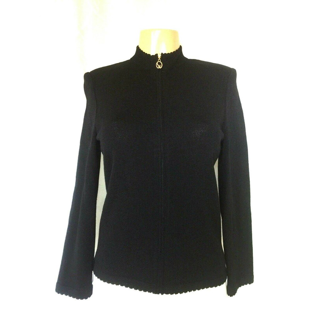 St John Basics Santana Knit Jacket Sweater Blazer